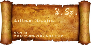 Waltman Szabina névjegykártya