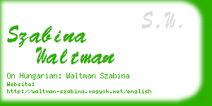 szabina waltman business card